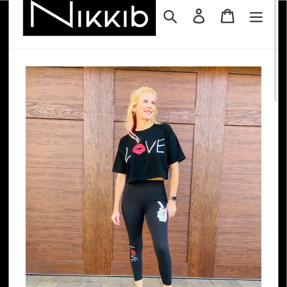 NWOT! - NIKKIb PEACE & LOVE High-Rise Yoga Leggings - Picture 2 of 10